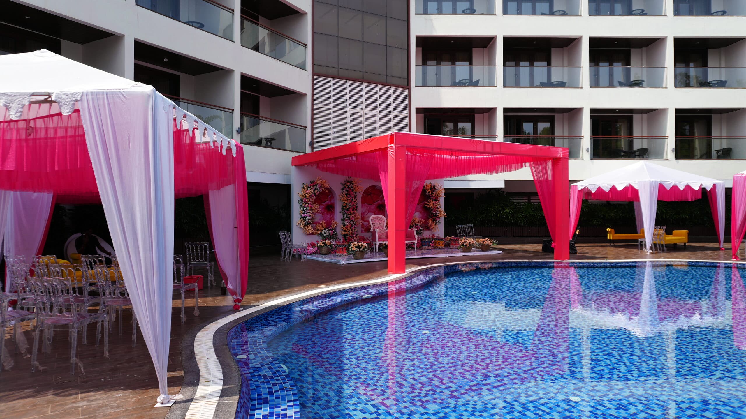 Jayaraj Wedding, Royal Ritez — poolside set, frame 62
