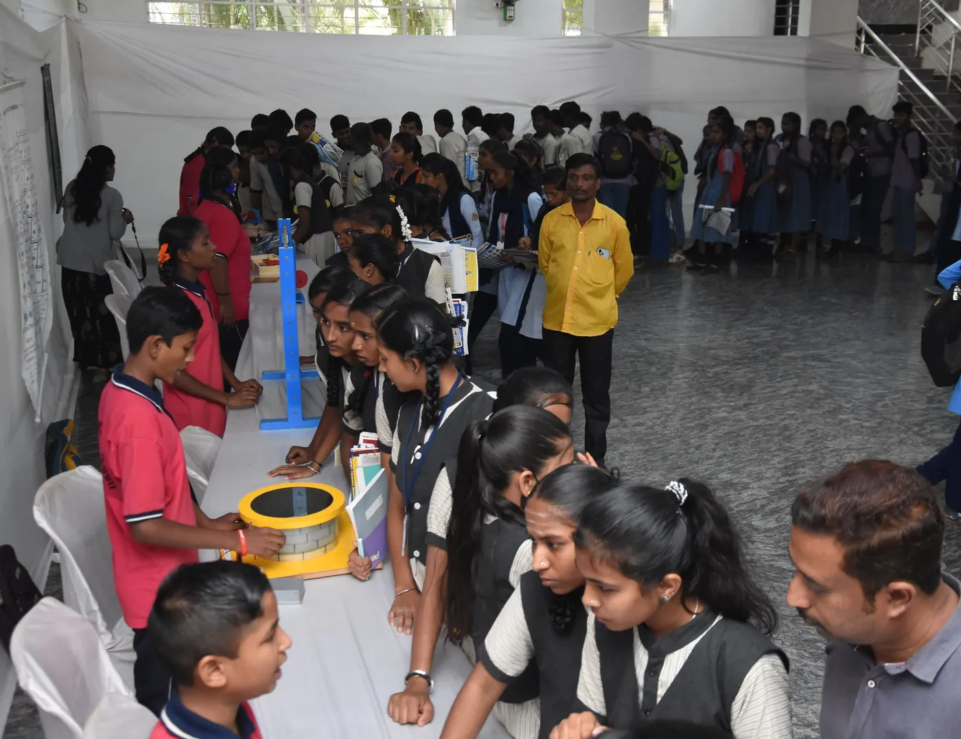 Student crowd at a brand activation